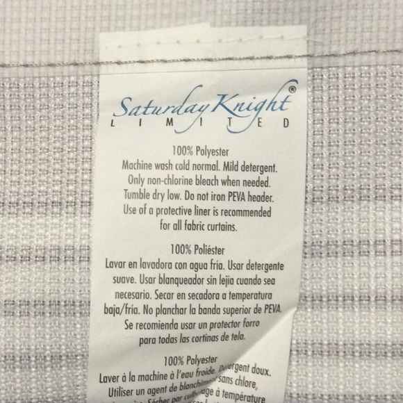 NWOT Full size shower curtain & 12 marching hooks. - Picture 5 of 6